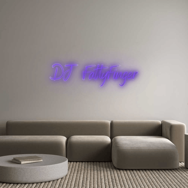 Jak se vám líbí váš neonový nápis? DJ FattyFinger