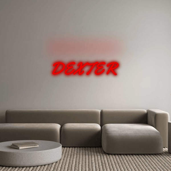 Jak se vám líbí váš neonový nápis? DEXTER