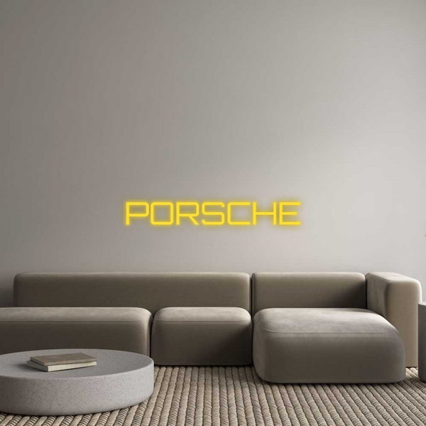 Jak se vám líbí váš neonový nápis? PORSCHE